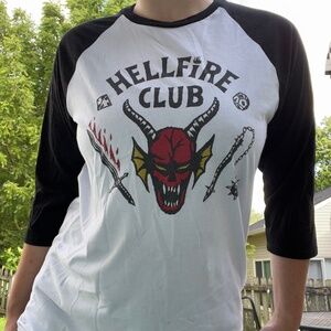 Stranger Things Hellfire Club Raglan T-Shirt